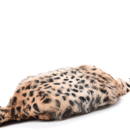 Saint Laurent Rabbit Fur Leopard Print Belt Bag Beige 4 of 11