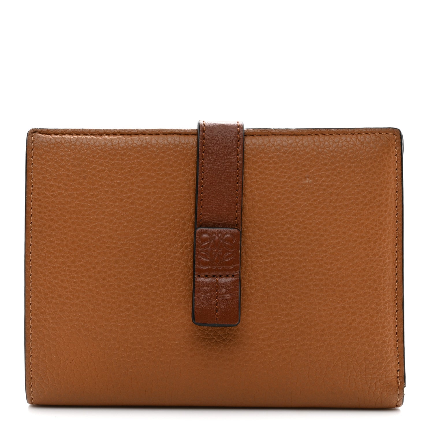 Loewe Grained Calfskin Small Vertical Wallet Honey Tan 1 of 8