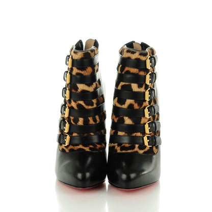 Christian Louboutin Calfskin Pony Hair Leopard Attroupa 120 Booties 36.5 2 of 8