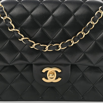 Chanel Lambskin Quilted Medium Double Flap Black 7 of 10