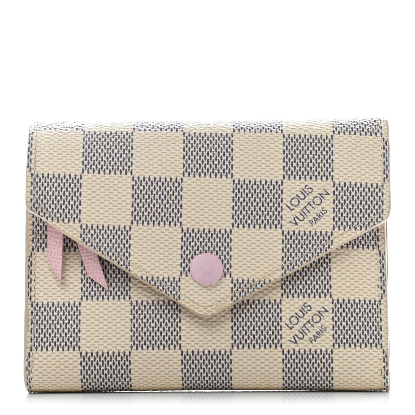 Damier Azur Victorine Wallet Rose Ballerine