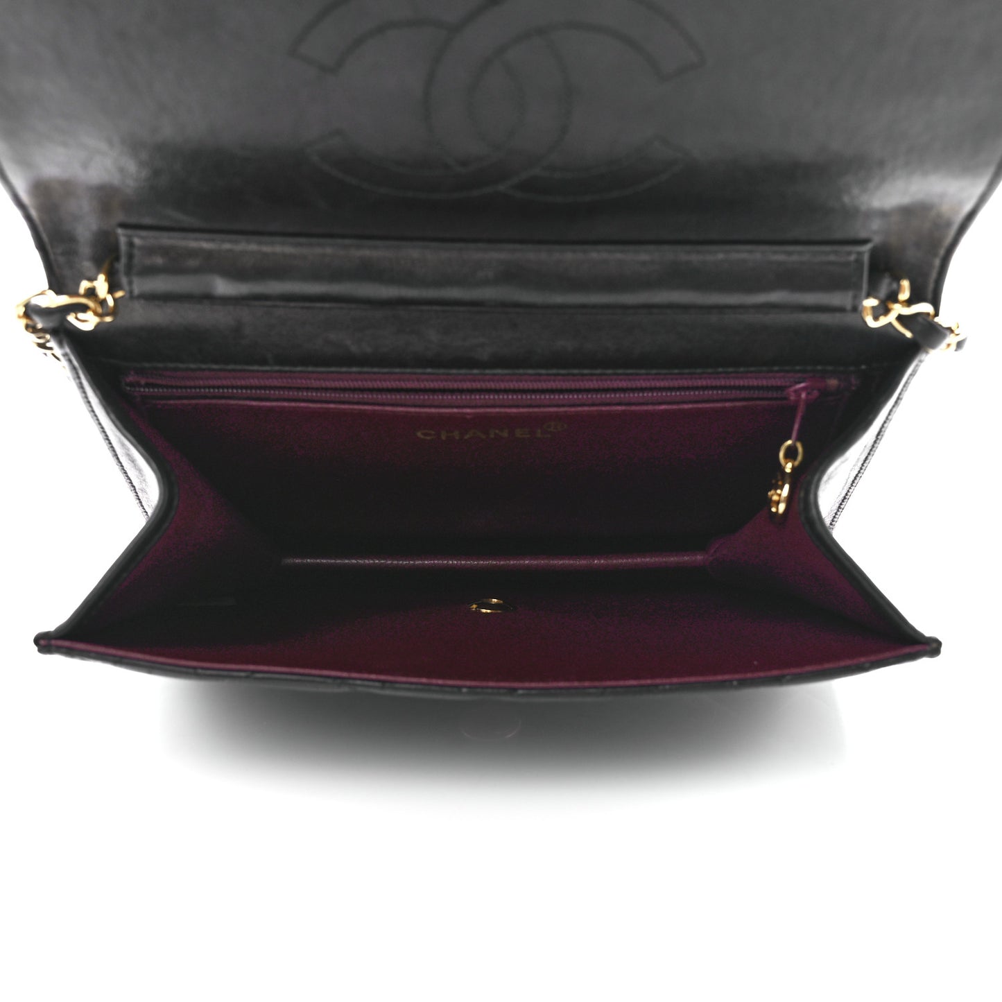 Lambskin Quilted Small Single Flap Black