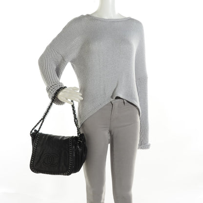 Chanel Metallic Goatskin Luxe Ligne Flap Black 2 of 7