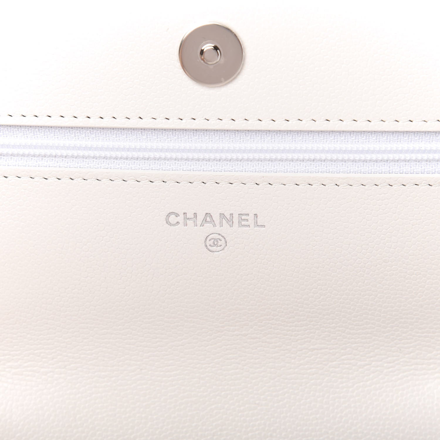 Chanel Caviar Quilted My Everything Wallet On Chain WOC White 8 of 12