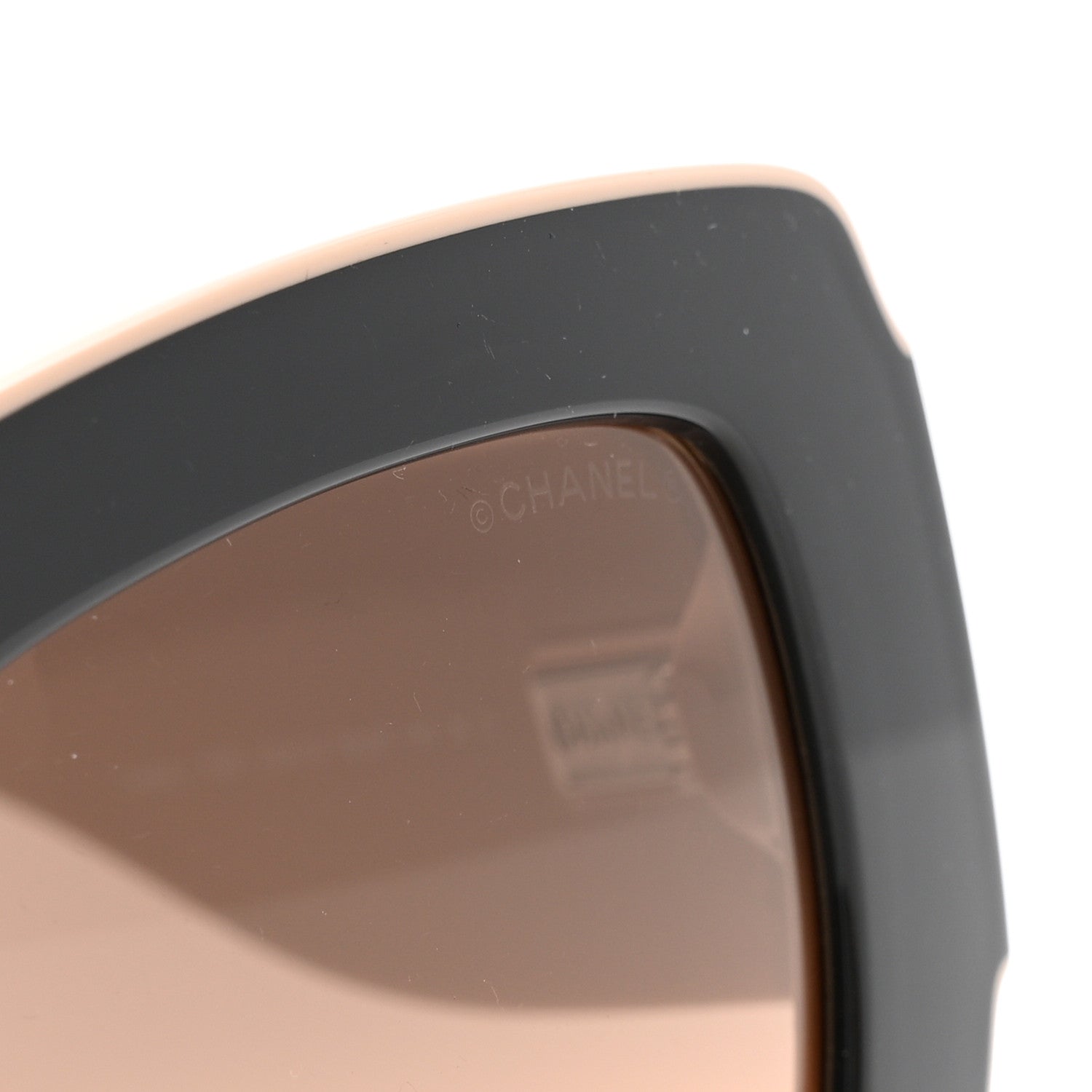 Chanel Acetate Square Sunglasses 6059 Black Beige 8 of 9