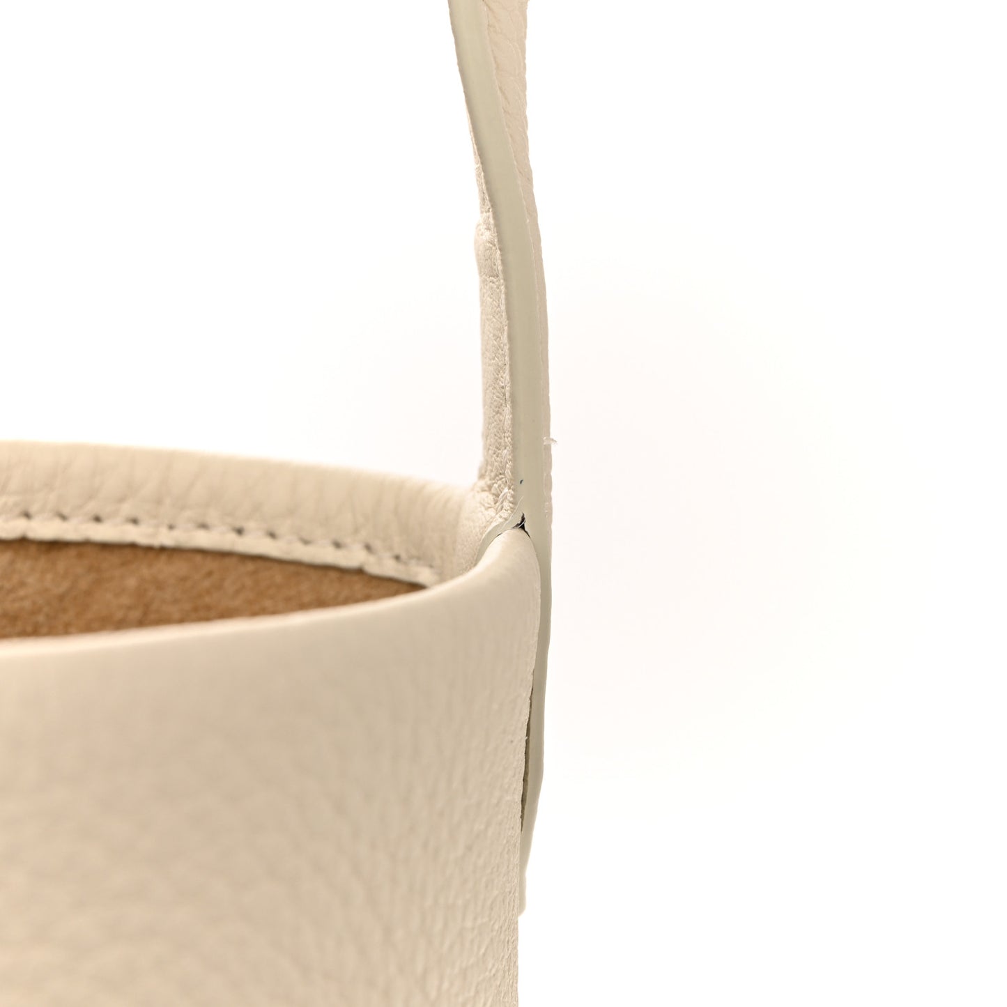 Grained Calfskin Medium N/S Park Tote Ivory