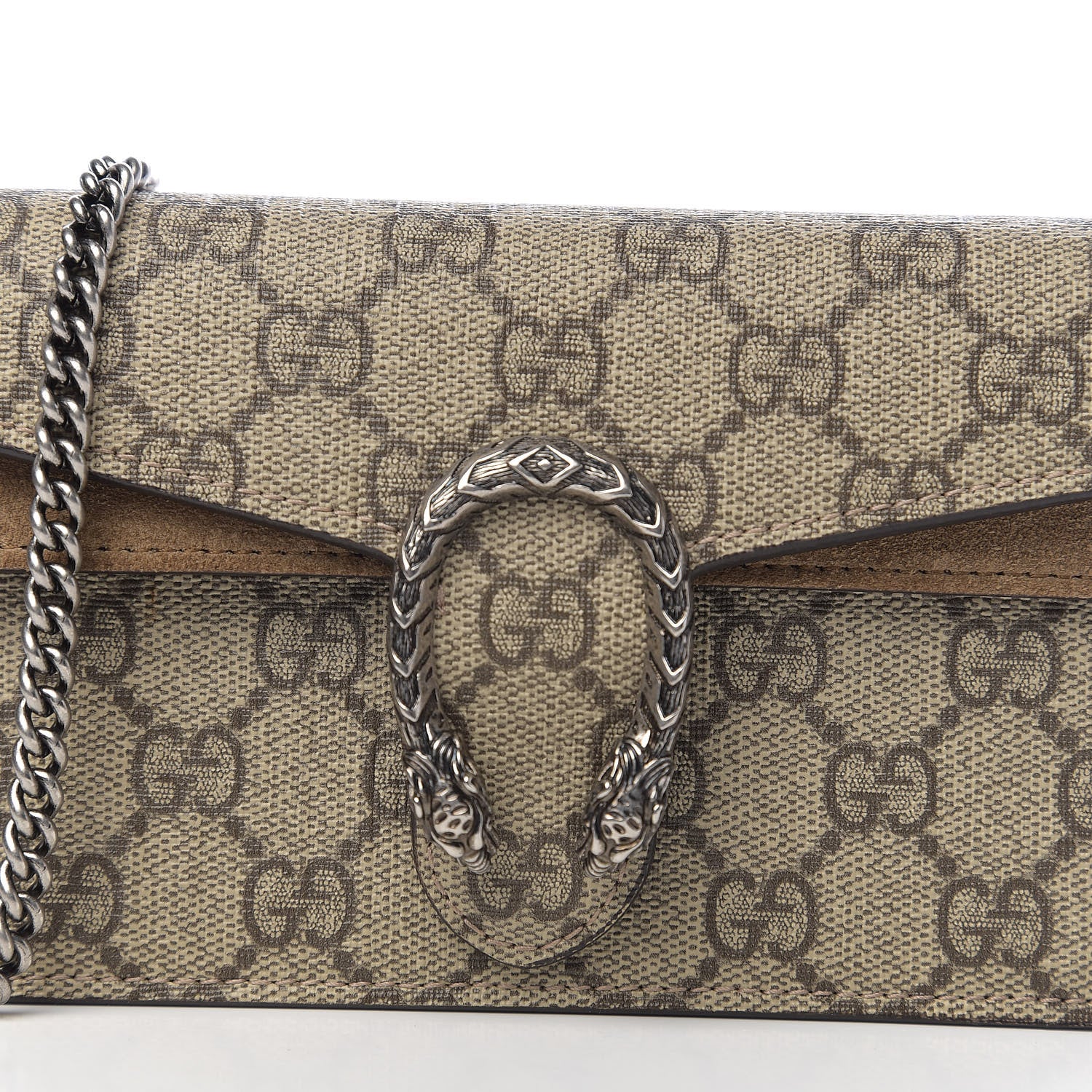 Gucci GG Supreme Monogram Super Mini Dionysus Shoulder Bag Taupe 8 of 9