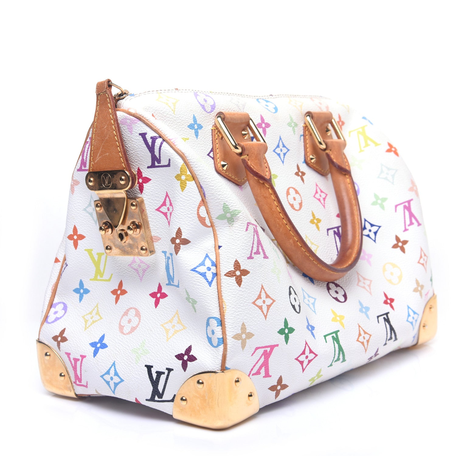 Louis Vuitton Monogram Multicolor Speedy 30 White 3 of 13