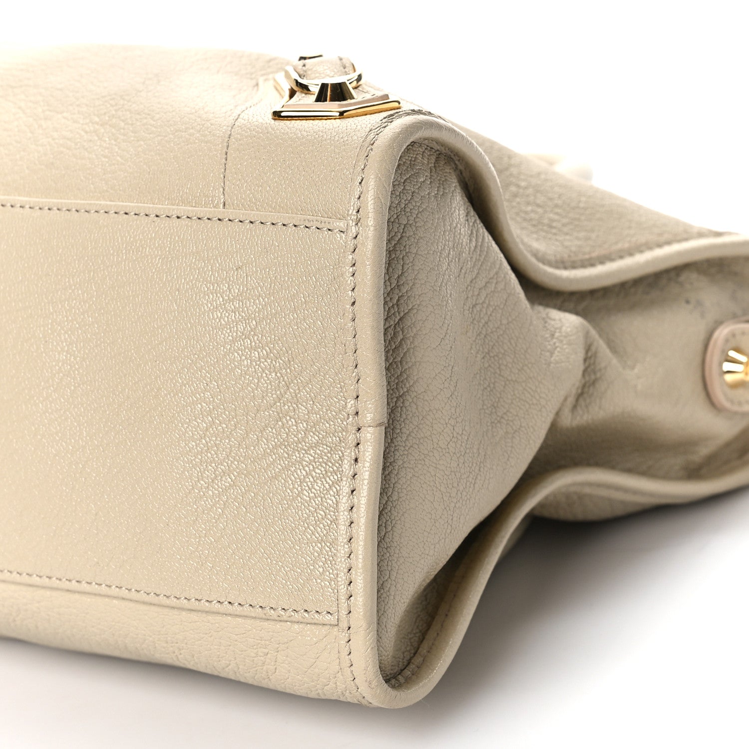 Balenciaga Chevre Gold Metallic Edge Hardware City Beige Tapioca 9 of 11