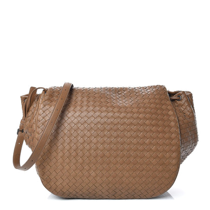 Bottega Veneta Nappa Intrecciato Messenger Bag Light Brown 1 of 10