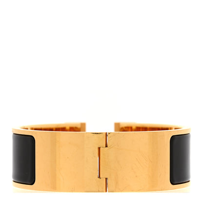 Hermes Enamel Wide Clic Clac H Bracelet PM Black 3 of 4
