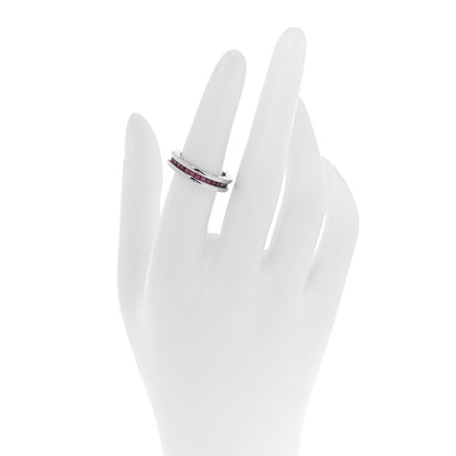 Bulgari 18K White Gold Garnet B.Zero1 One-Band Ring 52 6 2 of 6