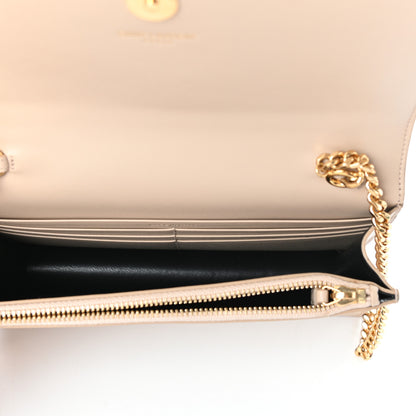 Saint Laurent Smooth Calfskin Classic Monogram Kate Tassel Chain Wallet Nude Powder 5 of 9