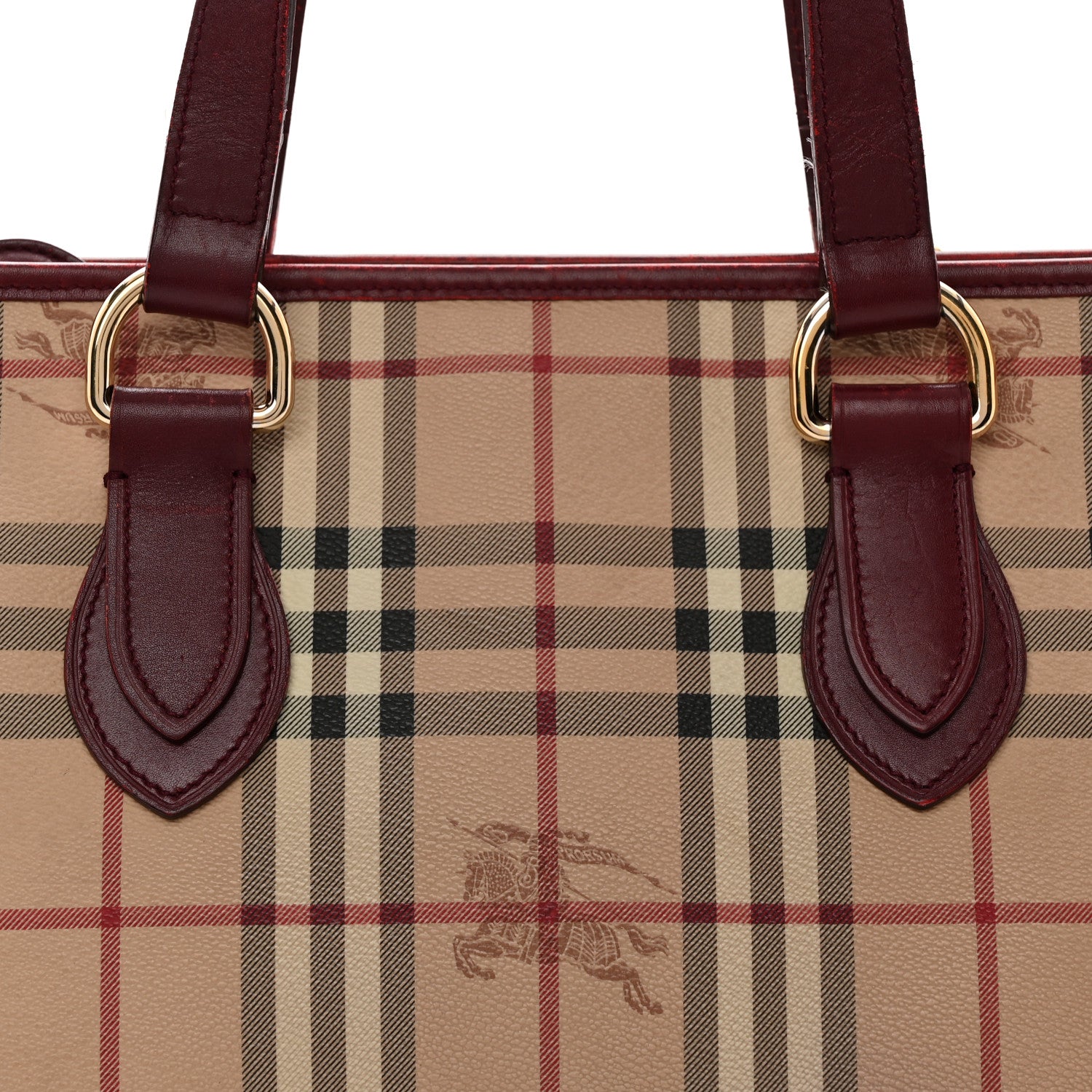 Burberry Haymarket Check Medium Regent Tote Red 6 of 14