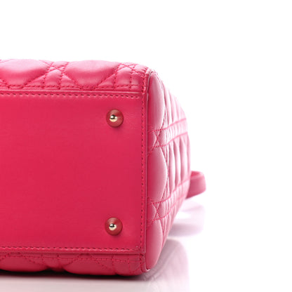 Christian Dior Lambskin Cannage Medium Lady Dior Pink 8 of 8