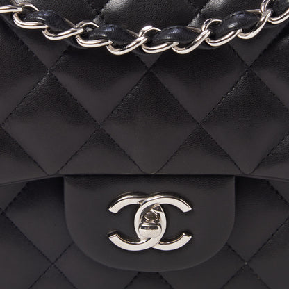 Chanel Lambskin Quilted Jumbo Double Flap Black 8 of 10