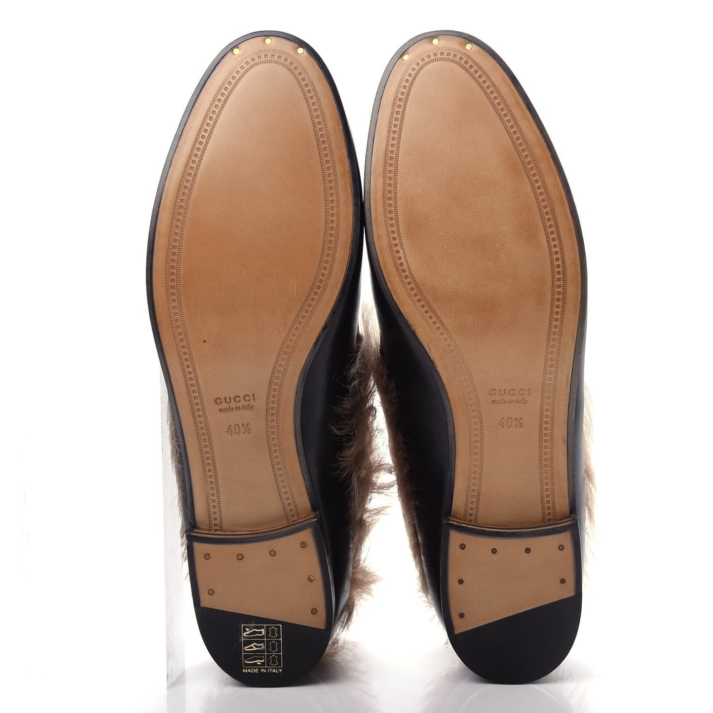 Malaga Kid Fur Womens Jordaan Loafers 40.5 Black Natural