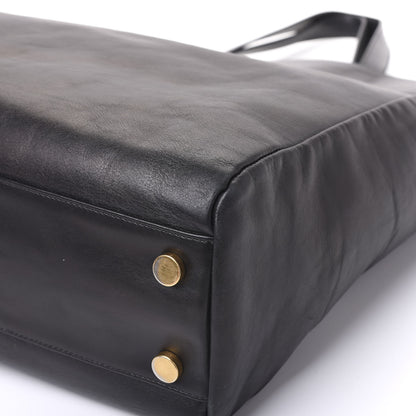 Saint Laurent Calfskin Suede North South Reversible Shopping Tote Black 10 of 10