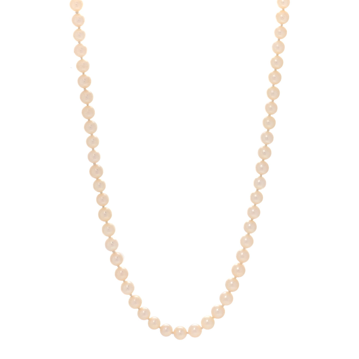 Mikimoto 18K Yellow Gold Akoya Cultured Pearl 5-6mm Strand Necklace 1 of 6