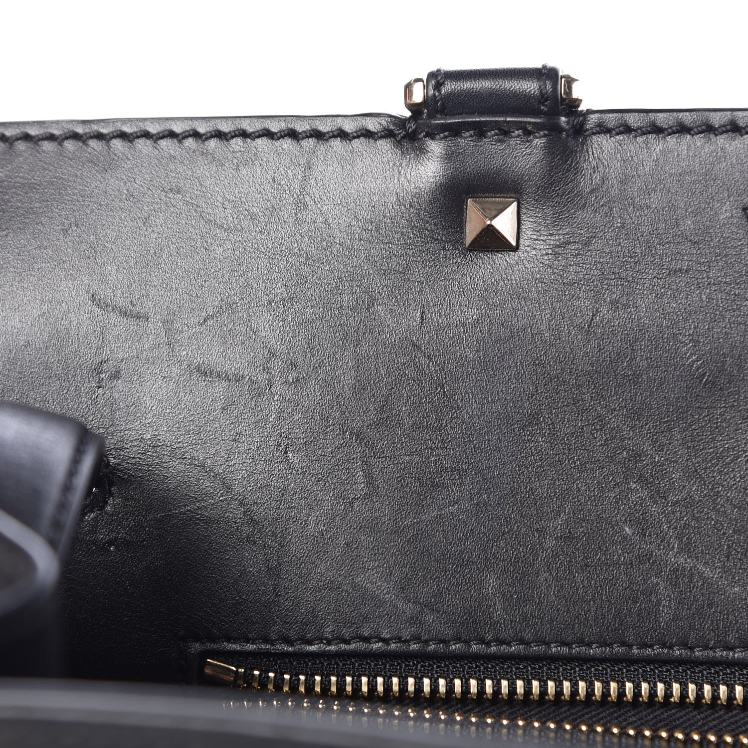 Valentino Garavani Calfskin Studded Large JoyLock Satchel Black 9 of 20