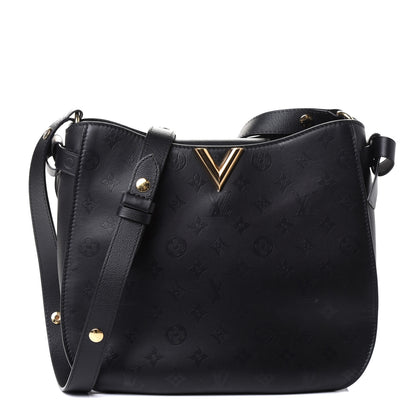Louis Vuitton Cuir Plume Very Hobo Black 1 of 4