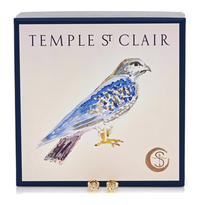 Temple St. Clair 18K Yellow Gold Diamond Small Classic Trio Earrings 6 of 6