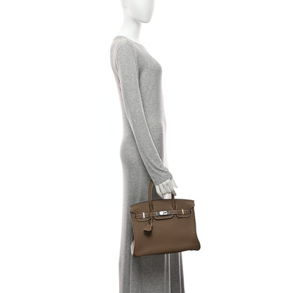 Hermes Taurillon Clemence Birkin 30 Etoupe 2 of 11
