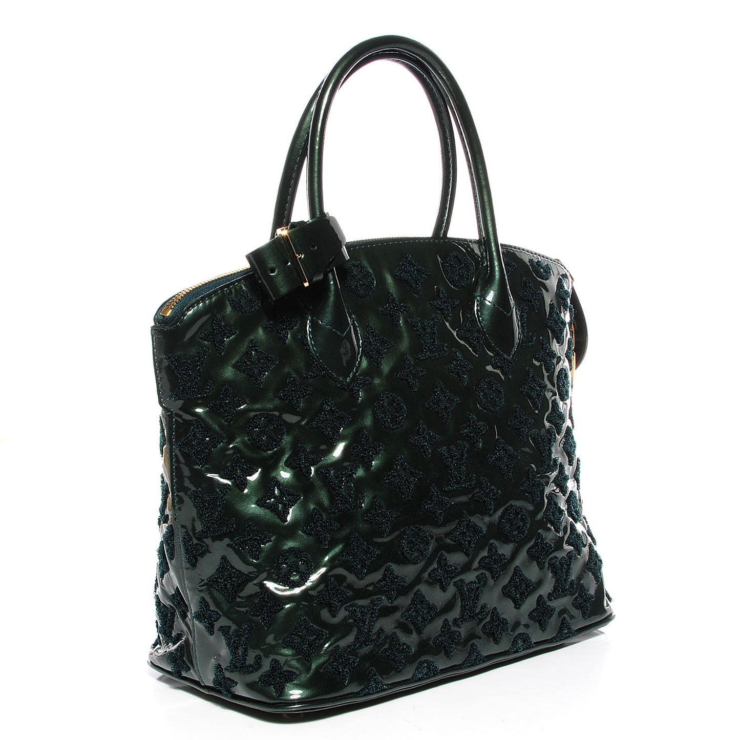 Patent Lambskin Fascination Lockit Vert Fonce