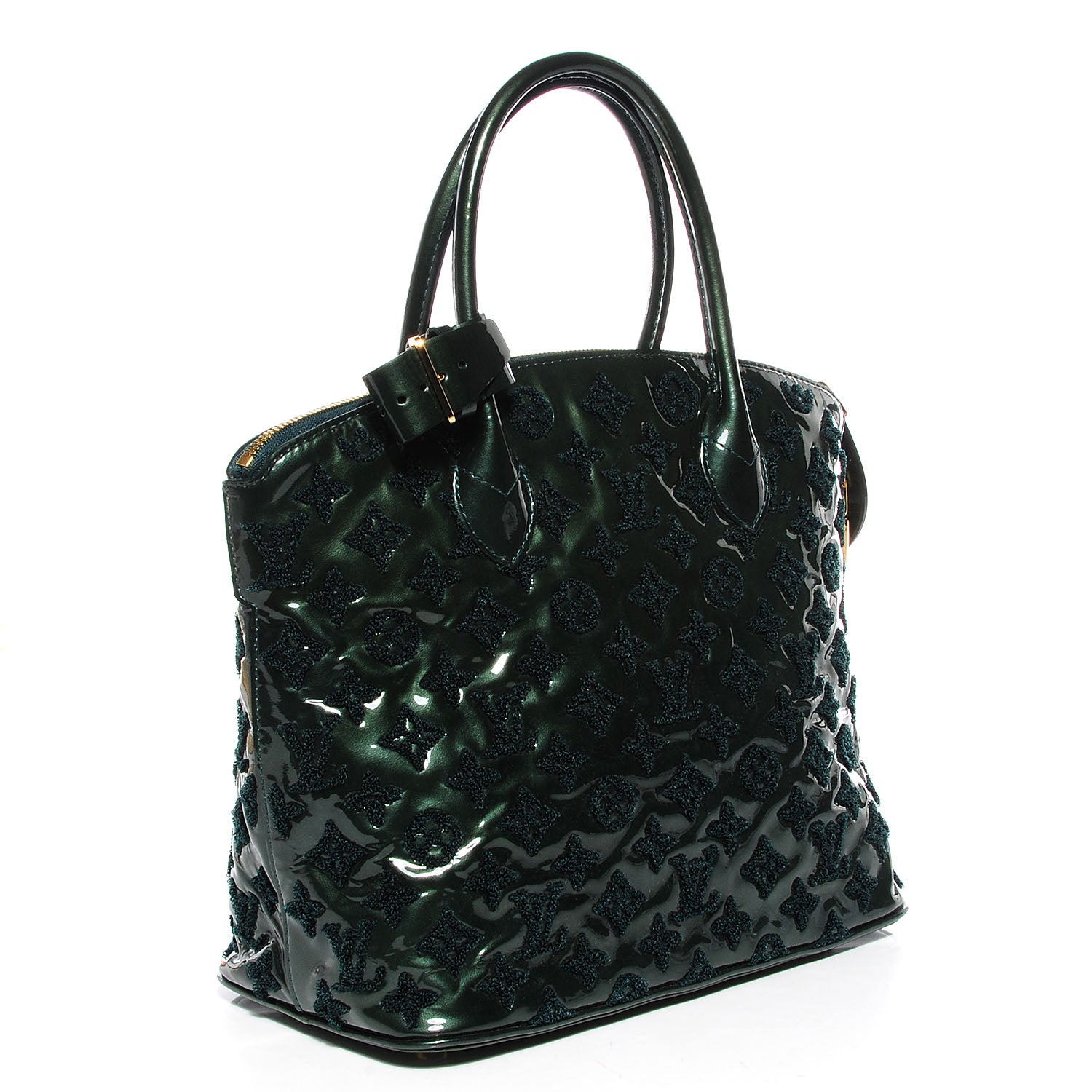 Louis Vuitton Patent Lambskin Fascination Lockit Vert Fonce 3 of 7