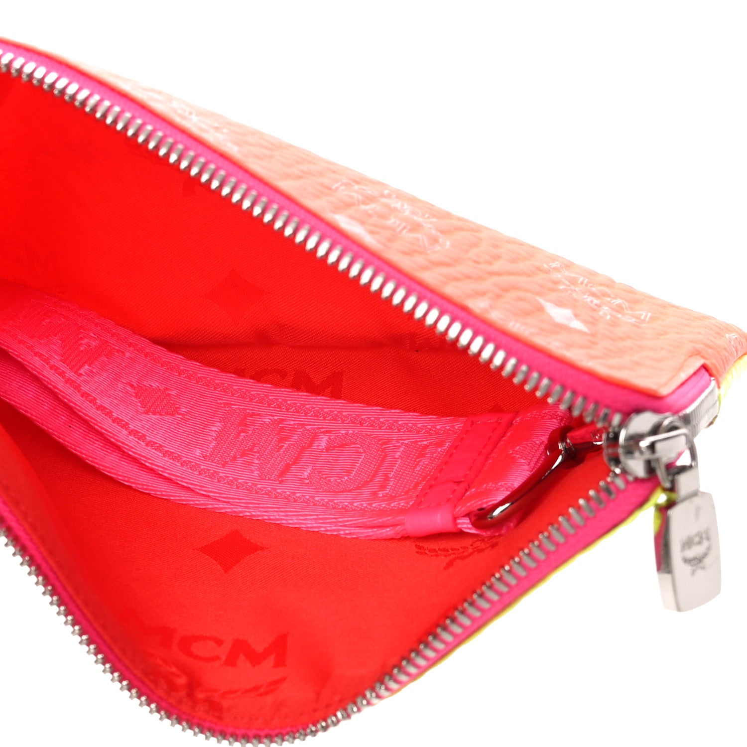 MCM Calfskin Ottomar Monogram Wristlet Pouch Multicolor 7 of 10