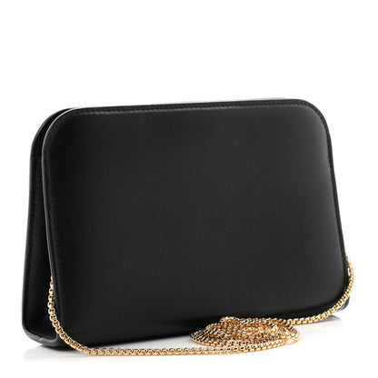 Salvatore Ferragamo Calfskin Diana Mini Clutch Black 3 of 10