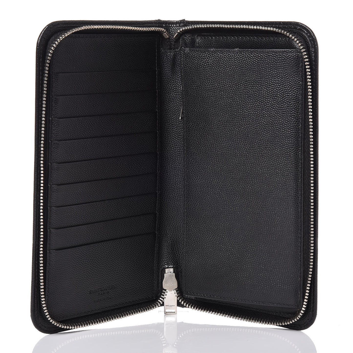 Grain De Poudre Classic Zip Around Travel Wallet Black