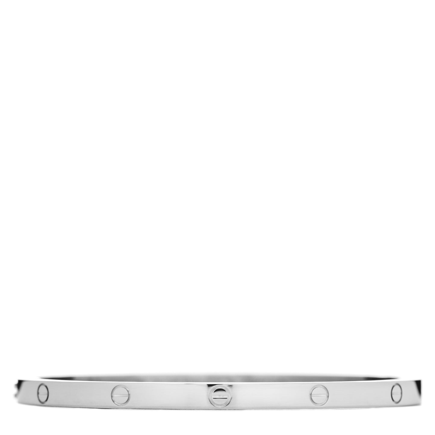 18K White Gold Small LOVE Bracelet 16
