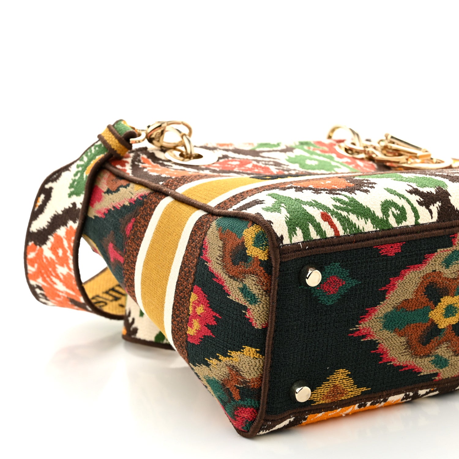 Christian Dior Canvas Embroidered Paisley Medium Lady D-Lite Multicolor 7 of 8