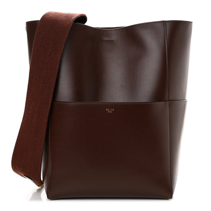 Celine Natural Calfskin Sangle Bucket Bag Seau Wine 1 of 10