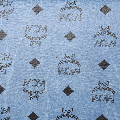 MCM Visetos Medium Project Reversible Shopper Tote Munich Blue 12 of 21