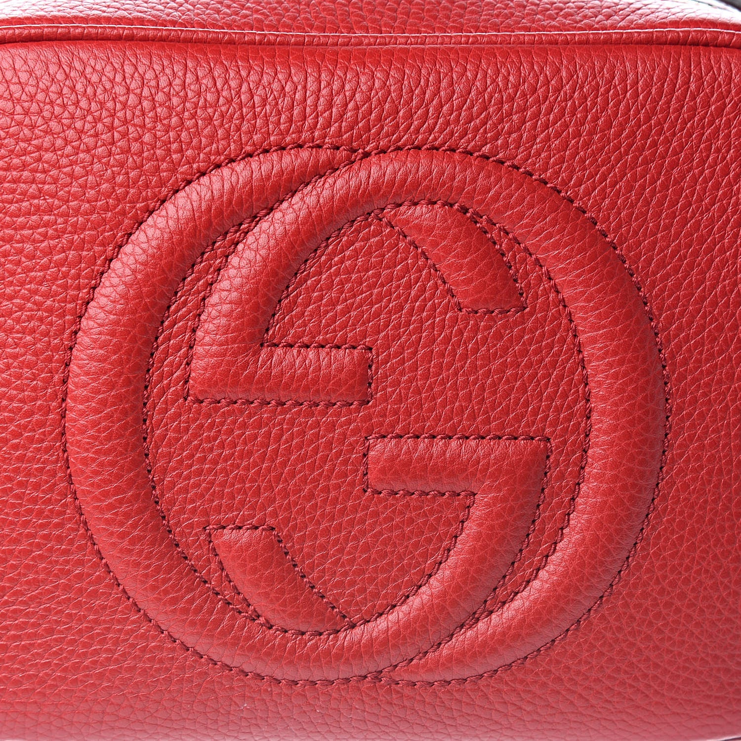 Gucci Pebbled Calfskin Small Soho Disco Bag Tabasco Red 10 of 10