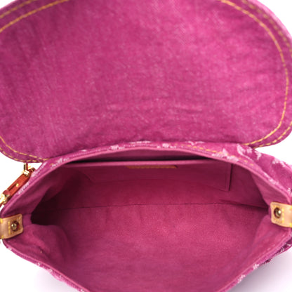 Louis Vuitton Monogram Denim Mini Pleaty Fuchsia 5 of 10
