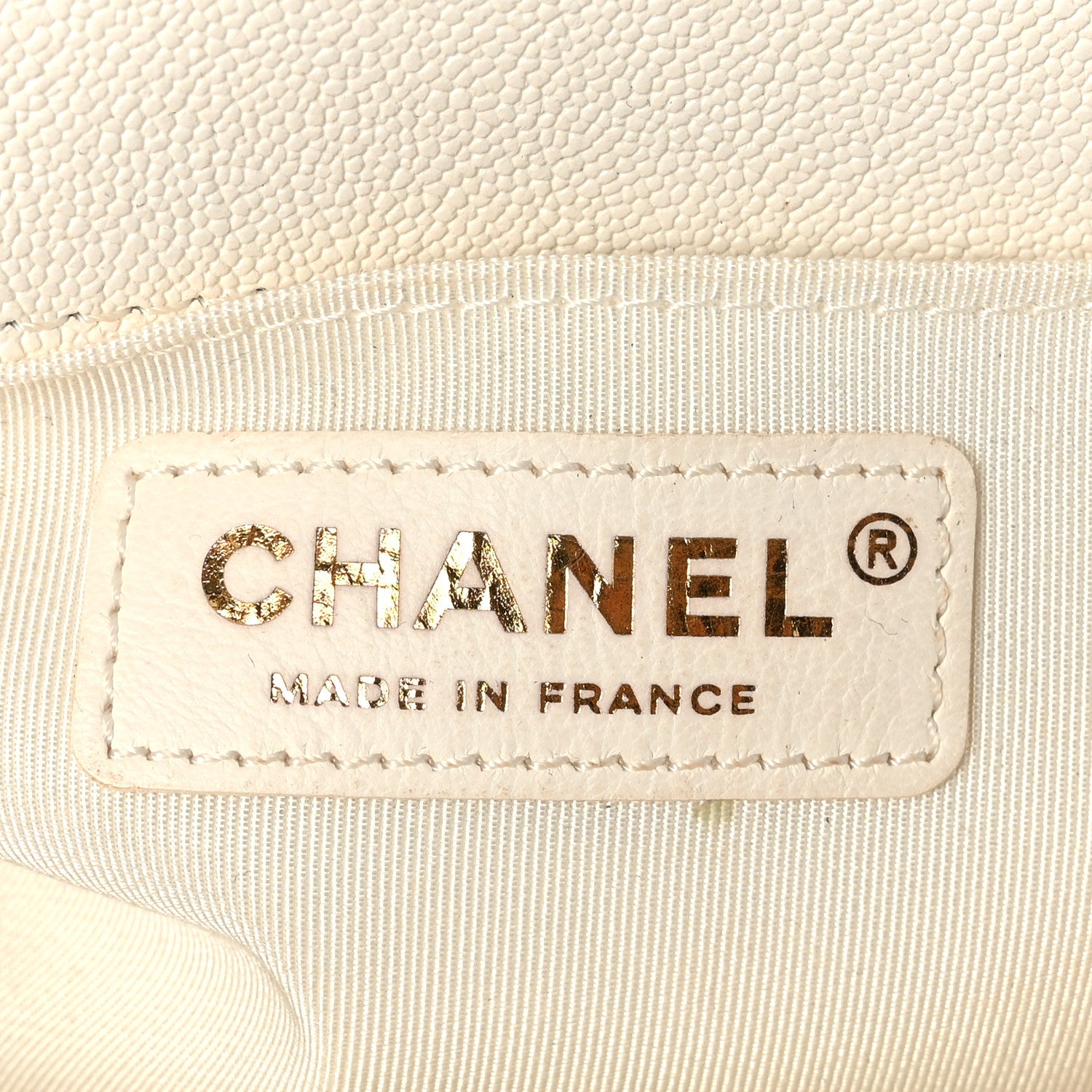 Chanel Caviar Chevron Quilted Medium Boy Flap White 6 of 9