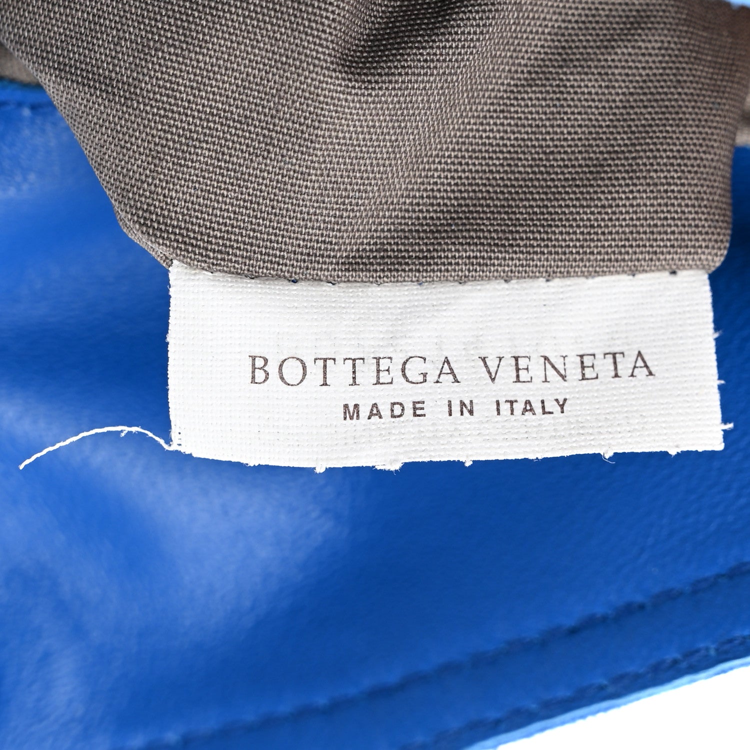Bottega Veneta Calfskin Intrecciomirage Embossed Butterfly Small Chain Crossbody Signal Blue 7 of 11