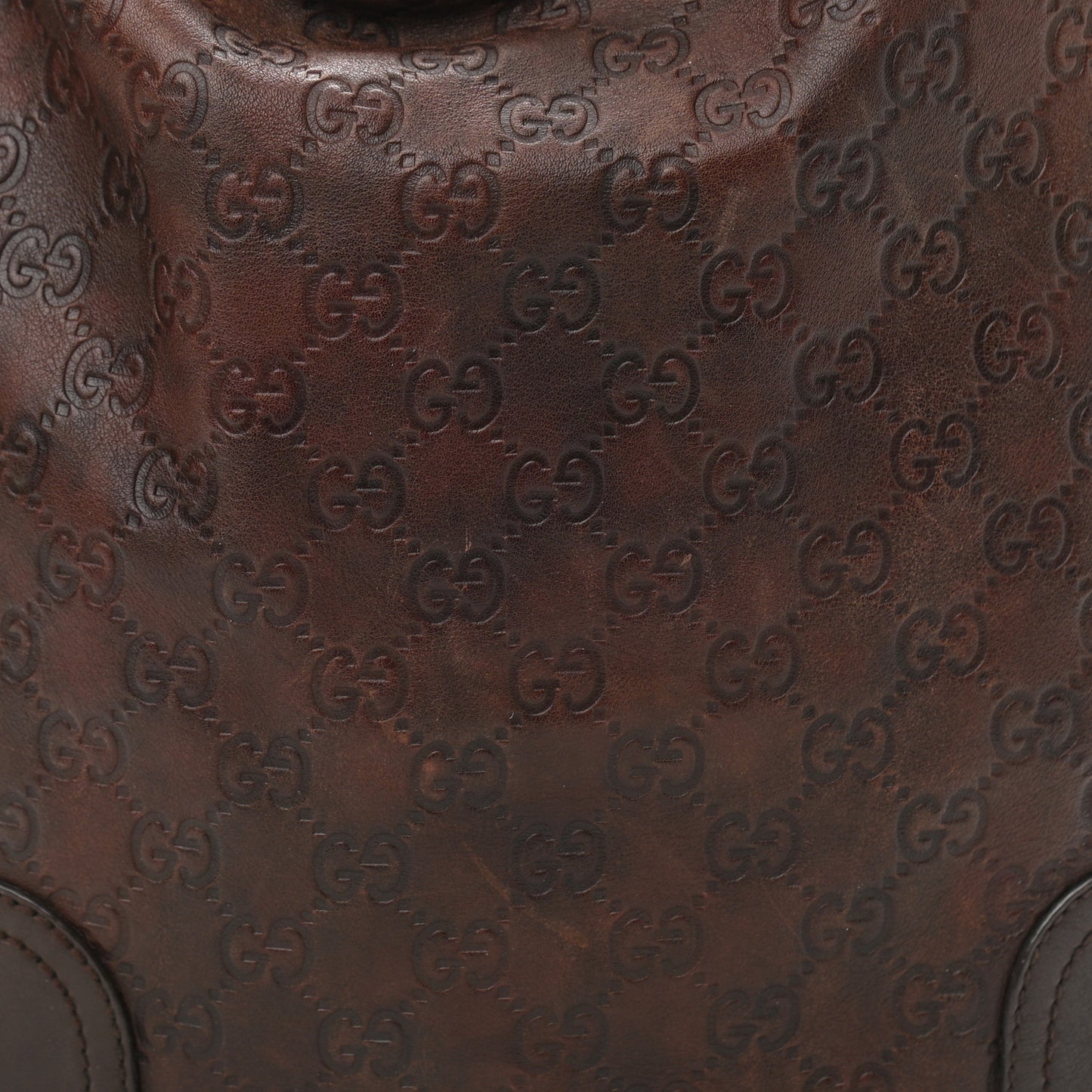 Guccissima Large Princy Hobo Dark Brown