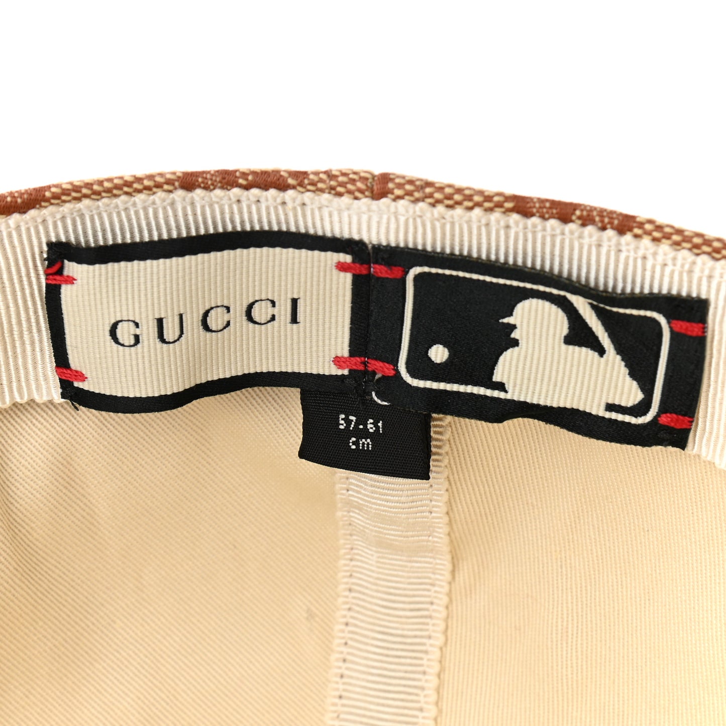 X MLB Monogram LA Dodgers Baseball Hat 57-61 Beige Ruggine