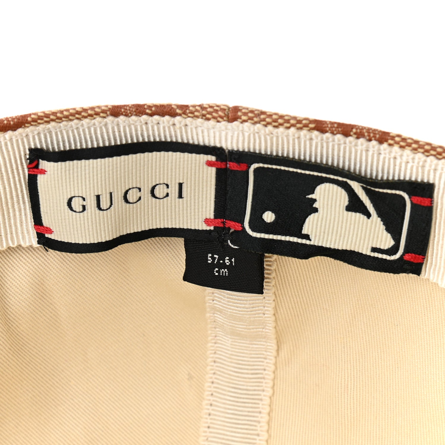 Gucci X MLB Monogram LA Dodgers Baseball Hat 57-61 Beige Ruggine 8 of 9