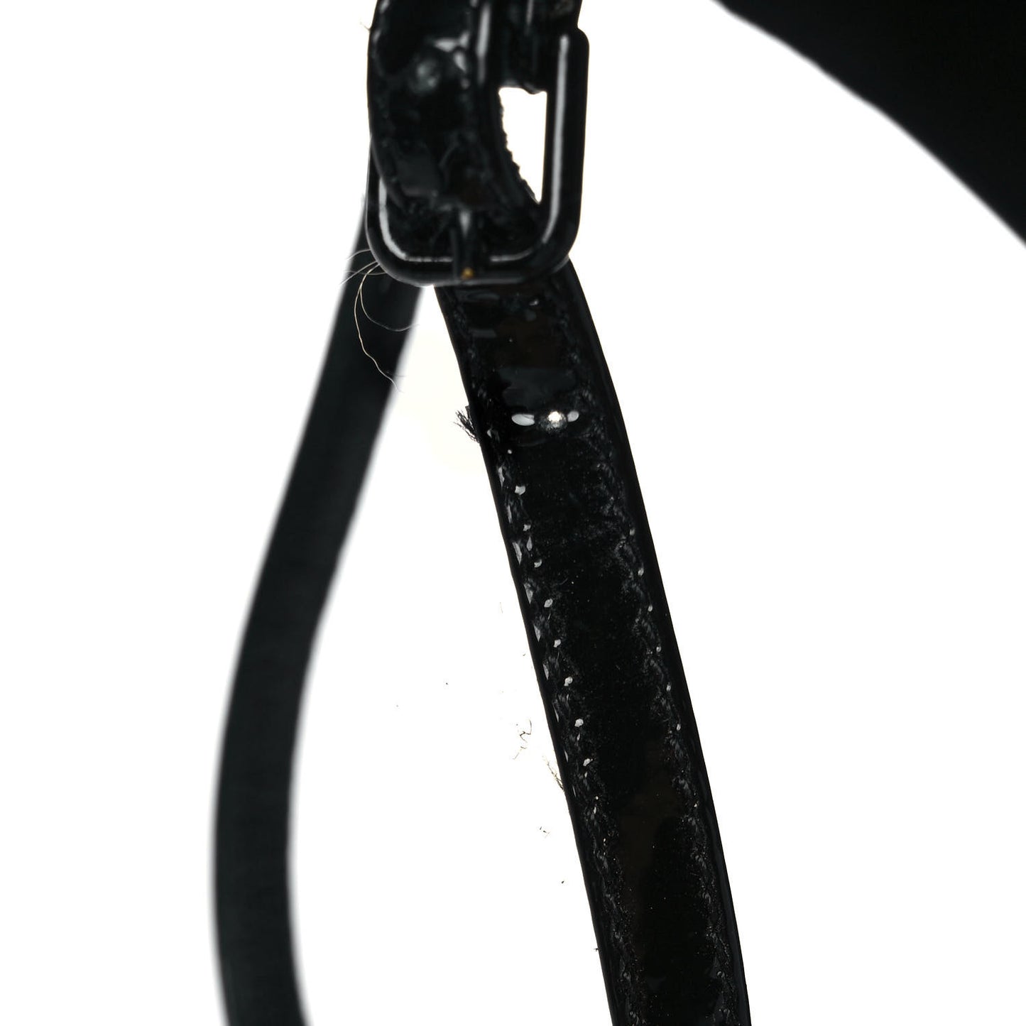 Patent Calfskin Opyum 110 Sandals 39.5 Black
