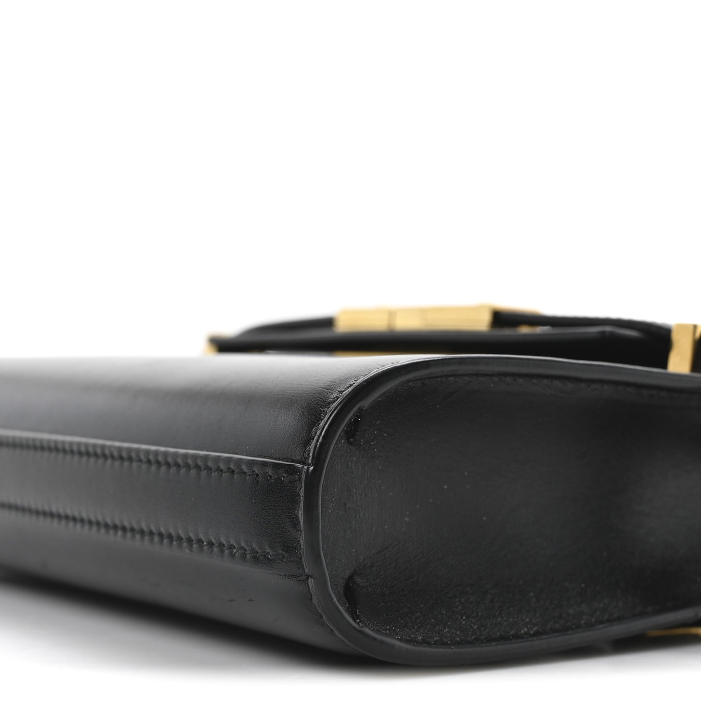 Smooth Calfskin Mini Manhattan Shoulder Bag Black