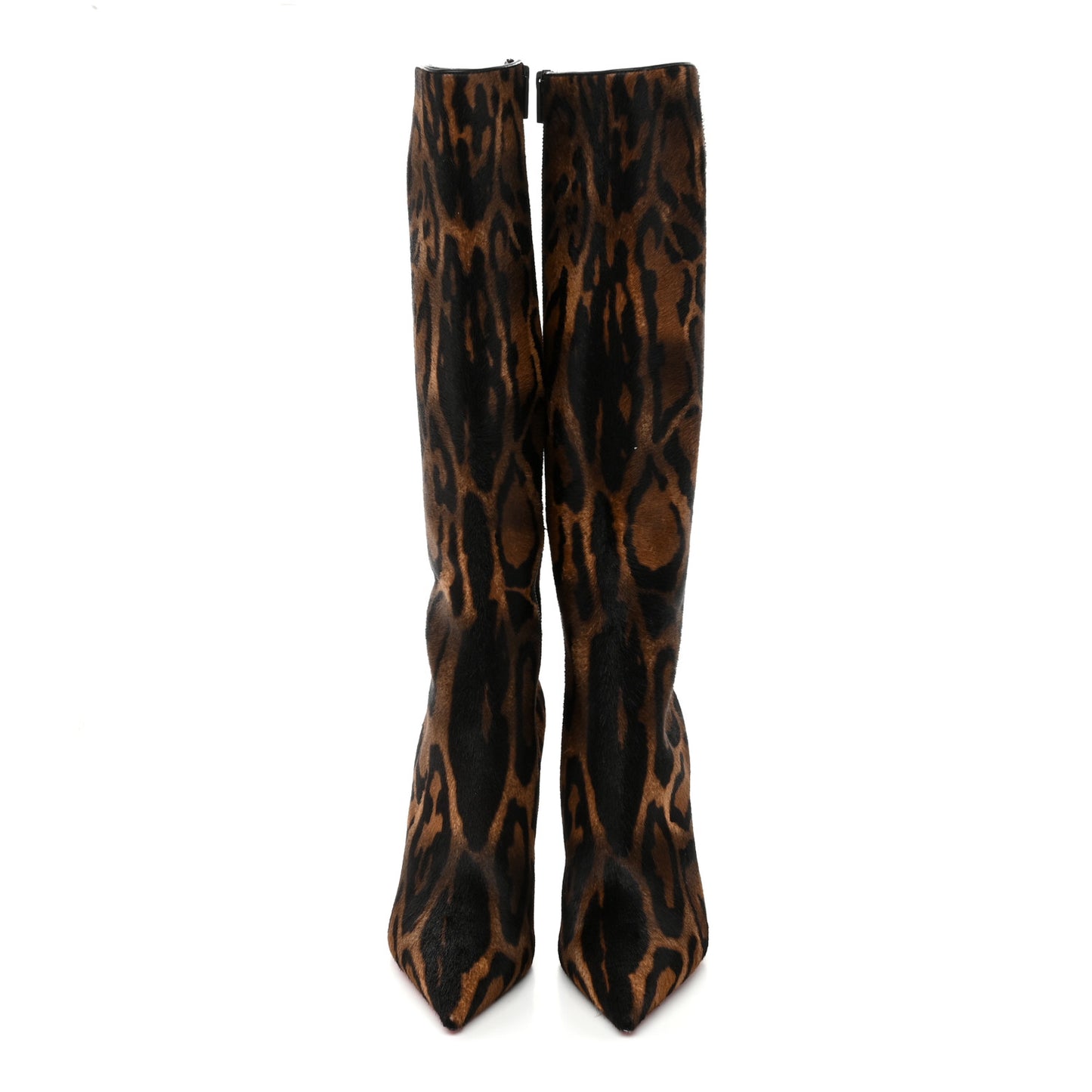 Pony Hair Bengali Print Miss Z 100 Knee High Boots 39 Brown