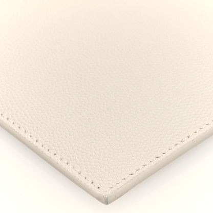 Saint Laurent Grain De Poudre Uptown Pouch Blanc Vintage 6 of 8