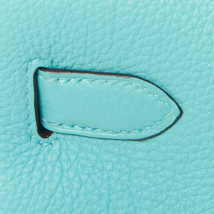 Hermes Togo Kelly Retourne 28 Bleu Atoll 12 of 31