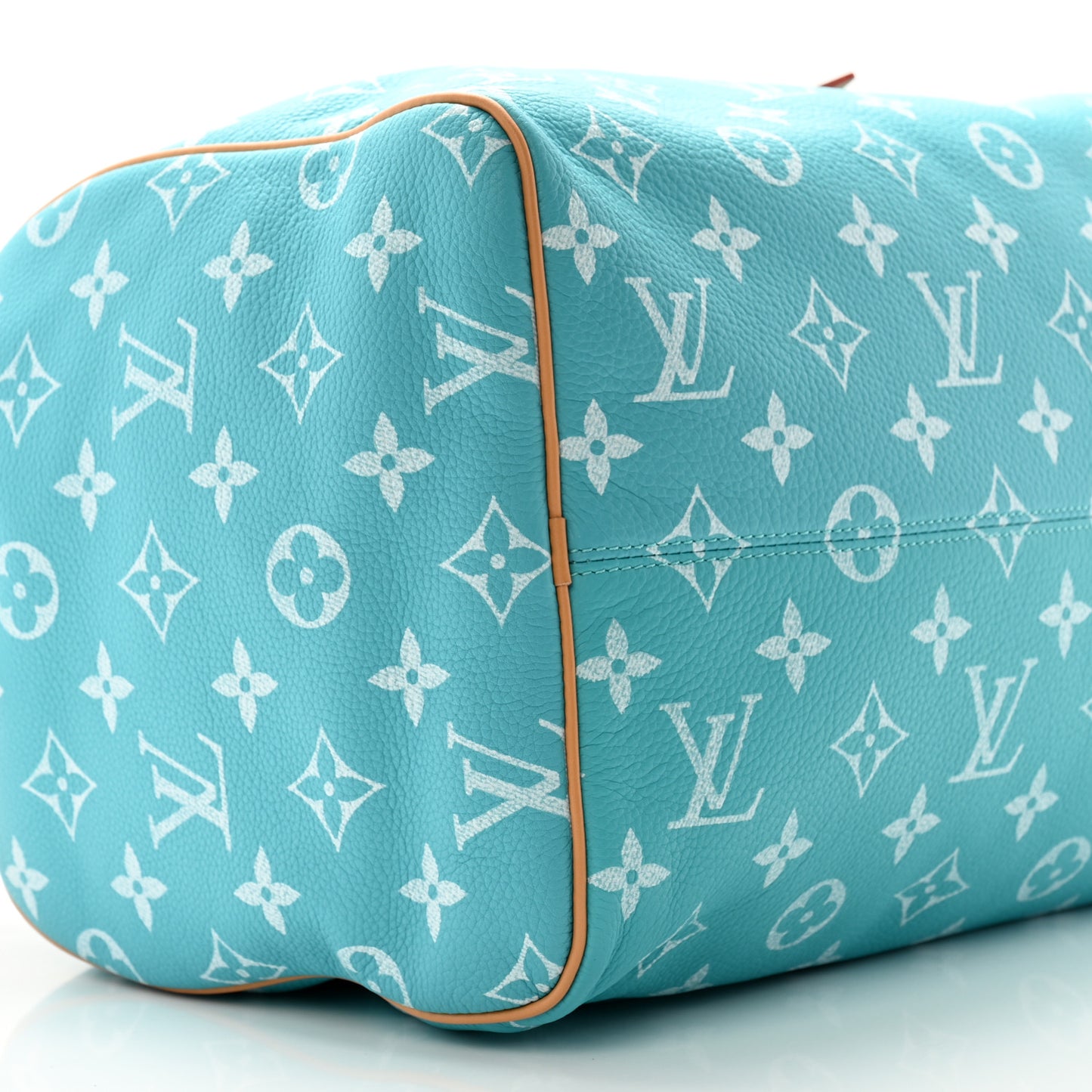 Calfskin Monogram Speedy P9 Bandouliere 40 Turquoise