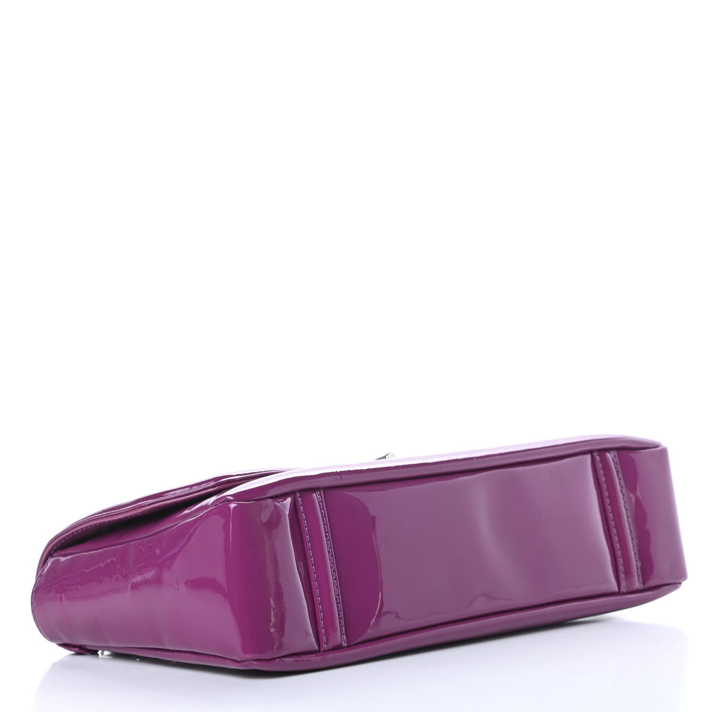 Patent Calfskin Mademoiselle Lock Bijoux Chain Flap Violet